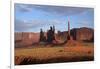 Navajo Nation, Monument Valley, Yei Bi Chei and Totem Pole Rock Column-David Wall-Framed Photographic Print