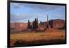 Navajo Nation, Monument Valley, Yei Bi Chei and Totem Pole Rock Column-David Wall-Framed Photographic Print