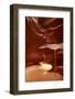 Navajo Nation, Sand Pouring over Eroded Sandstone, Antelope Canyon-David Wall-Framed Photographic Print