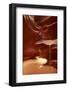 Navajo Nation, Sand Pouring over Eroded Sandstone, Antelope Canyon-David Wall-Framed Photographic Print