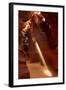 Navajo Nation, Shaft of Light and Eroded Sandstone in Antelope Canyon-David Wall-Framed Photographic Print