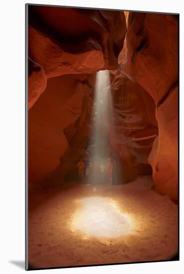 Navajo Nation, Shaft of Light and Eroded Sandstone in Antelope Canyon-David Wall-Mounted Photographic Print