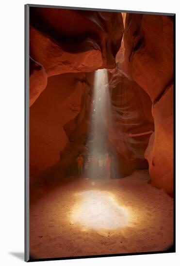 Navajo Nation, Shaft of Light and Eroded Sandstone in Antelope Canyon-David Wall-Mounted Photographic Print