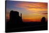 Navajo Nation, Sunrise over West and East Mitten, Monument Valley-David Wall-Stretched Canvas