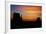 Navajo Nation, Sunrise over West and East Mitten, Monument Valley-David Wall-Framed Photographic Print