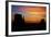 Navajo Nation, Sunrise over West and East Mitten, Monument Valley-David Wall-Framed Photographic Print