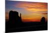 Navajo Nation, Sunrise over West and East Mitten, Monument Valley-David Wall-Mounted Photographic Print