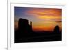 Navajo Nation, Sunrise over West and East Mitten, Monument Valley-David Wall-Framed Photographic Print