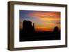 Navajo Nation, Sunrise over West and East Mitten, Monument Valley-David Wall-Framed Photographic Print