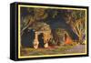 Navajo Night Scene-null-Framed Stretched Canvas