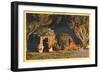 Navajo Night Scene-null-Framed Art Print