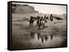 Navajo On Horseback, C1904-Edward S^ Curtis-Framed Stretched Canvas