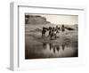 Navajo On Horseback, C1904-Edward S^ Curtis-Framed Photographic Print