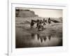 Navajo On Horseback, C1904-Edward S^ Curtis-Framed Photographic Print