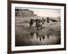 Navajo On Horseback, C1904-Edward S^ Curtis-Framed Photographic Print