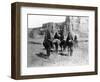 Navajo on Horseback-Edward S^ Curtis-Framed Giclee Print