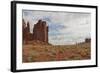 Navajo Person Rides a Horse Between Rock Formations-Eleanor Scriven-Framed Photographic Print