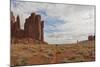 Navajo Person Rides a Horse Between Rock Formations-Eleanor Scriven-Mounted Photographic Print