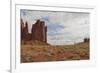 Navajo Person Rides a Horse Between Rock Formations-Eleanor Scriven-Framed Photographic Print