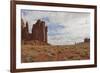 Navajo Person Rides a Horse Between Rock Formations-Eleanor Scriven-Framed Photographic Print