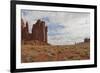 Navajo Person Rides a Horse Between Rock Formations-Eleanor Scriven-Framed Photographic Print