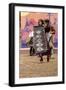 Navajo Pollen Trail Dancers Honoring Weavers with the Sash and Rug Dance at the Gallup Intertribal-null-Framed Giclee Print