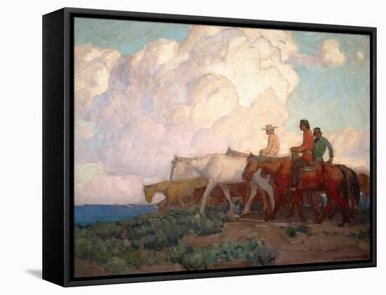 Navajo Range Riders-Edgar Payne-Framed Stretched Canvas