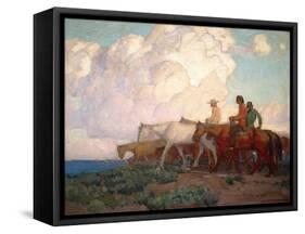 Navajo Range Riders-Edgar Payne-Framed Stretched Canvas