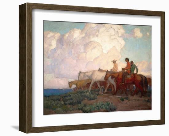 Navajo Range Riders-Edgar Payne-Framed Art Print