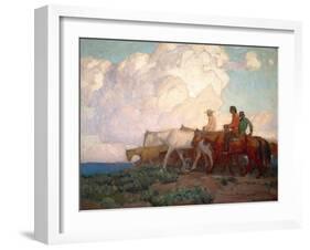 Navajo Range Riders-Edgar Payne-Framed Art Print