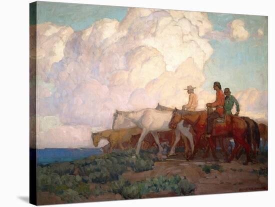 Navajo Range Riders-Edgar Payne-Stretched Canvas