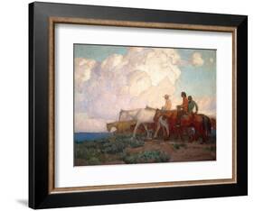 Navajo Range Riders-Edgar Payne-Framed Art Print