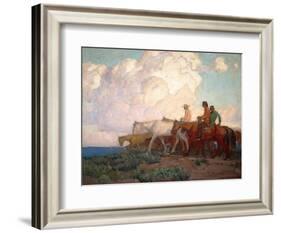 Navajo Range Riders-Edgar Payne-Framed Art Print