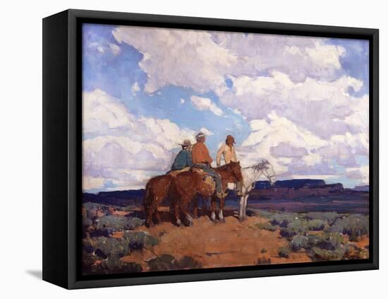 Navajo Riders-Edgar Payne-Framed Stretched Canvas