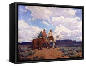 Navajo Riders-Edgar Payne-Framed Stretched Canvas