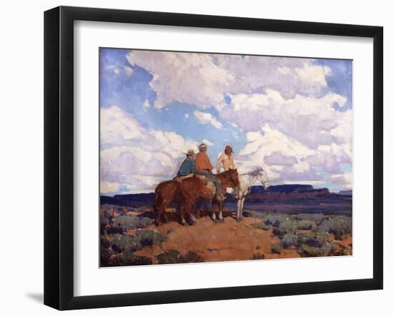Navajo Riders-Edgar Payne-Framed Art Print