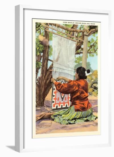 Navajo Rug Weaver-null-Framed Art Print