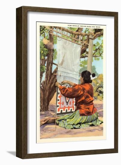 Navajo Rug Weaver-null-Framed Art Print