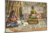 Navajo Rug Weavers, New Mexico-null-Mounted Art Print