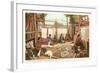 Navajo Rug Weaving, Albuquerque, New Mexico-null-Framed Art Print