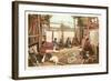 Navajo Rug Weaving, Albuquerque, New Mexico-null-Framed Art Print