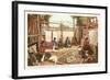 Navajo Rug Weaving, Albuquerque, New Mexico-null-Framed Art Print