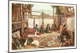 Navajo Rug Weaving, Albuquerque, New Mexico-null-Mounted Art Print