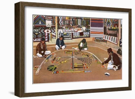 Navajo Sand Painting-null-Framed Art Print