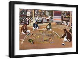 Navajo Sand Painting-null-Framed Art Print