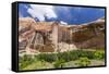 Navajo sandstone in Lower Calf Creek Falls Trail, Grand Staircase-Escalante National Monument, Utah-Michael Nolan-Framed Stretched Canvas