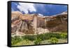 Navajo sandstone in Lower Calf Creek Falls Trail, Grand Staircase-Escalante National Monument, Utah-Michael Nolan-Framed Stretched Canvas