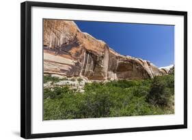 Navajo sandstone in Lower Calf Creek Falls Trail, Grand Staircase-Escalante National Monument, Utah-Michael Nolan-Framed Photographic Print