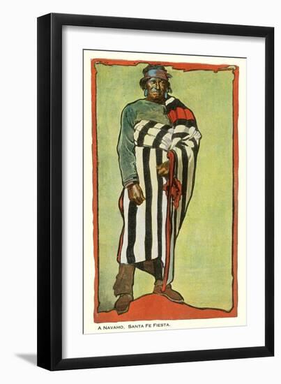 Navajo, Santa Fe Fiesta Illustration-null-Framed Art Print