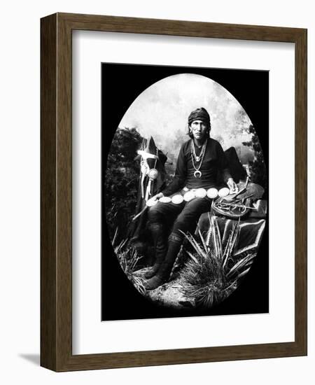 Navajo Silversmith, C1880-George Benjamin Wittick-Framed Photographic Print